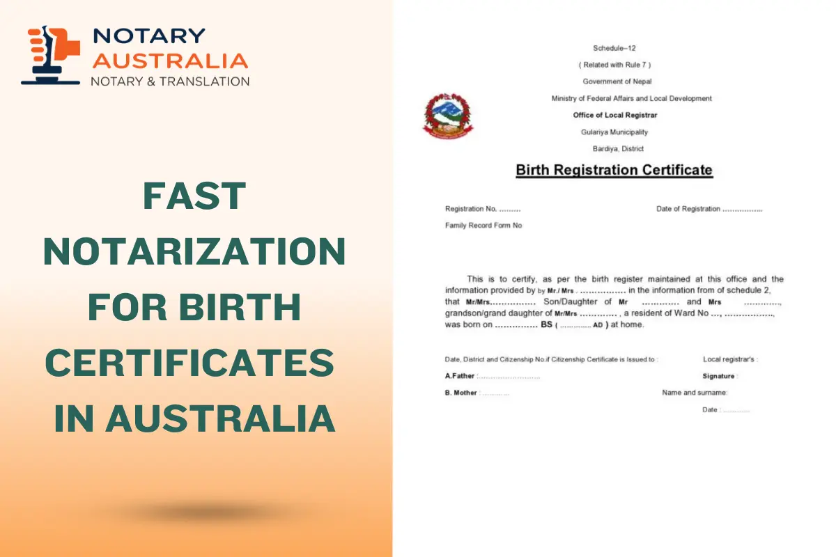 Fast Notarization for Birth Certificates in Australia