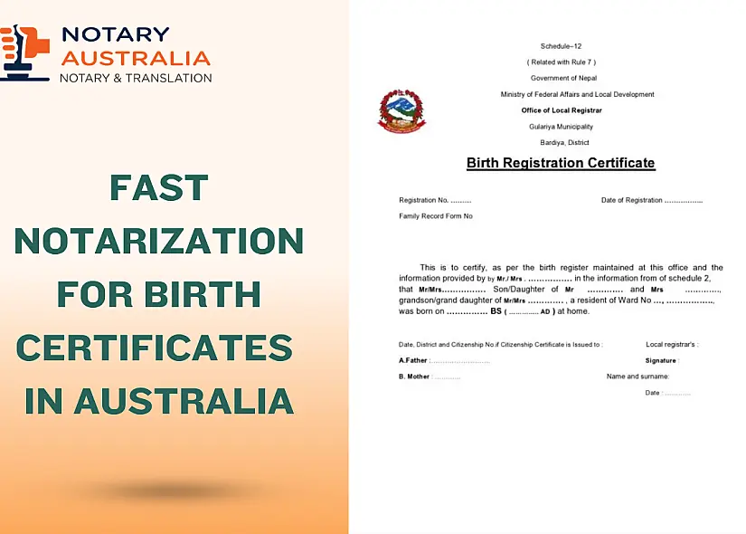 Fast Notarization for Birth Certificates in Australia