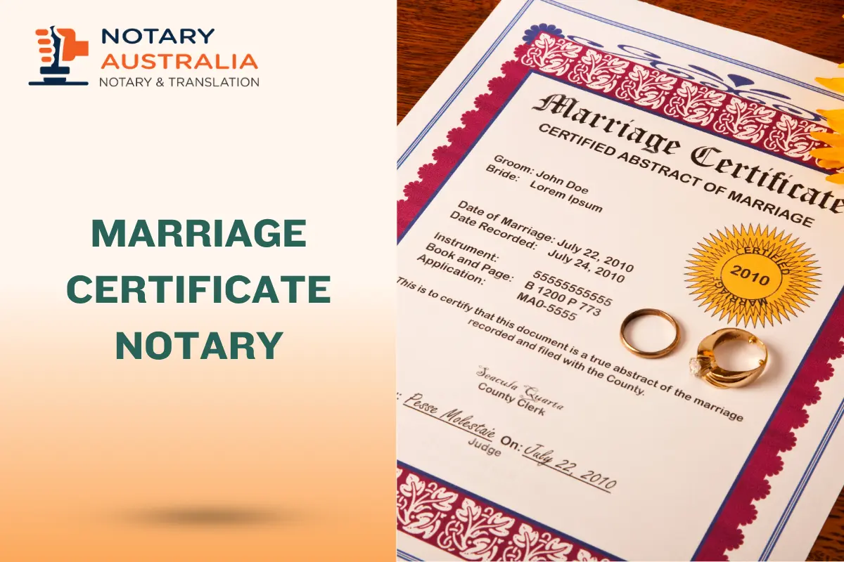 Marriage Certificate Notary: How to Get It Done Right in Australia