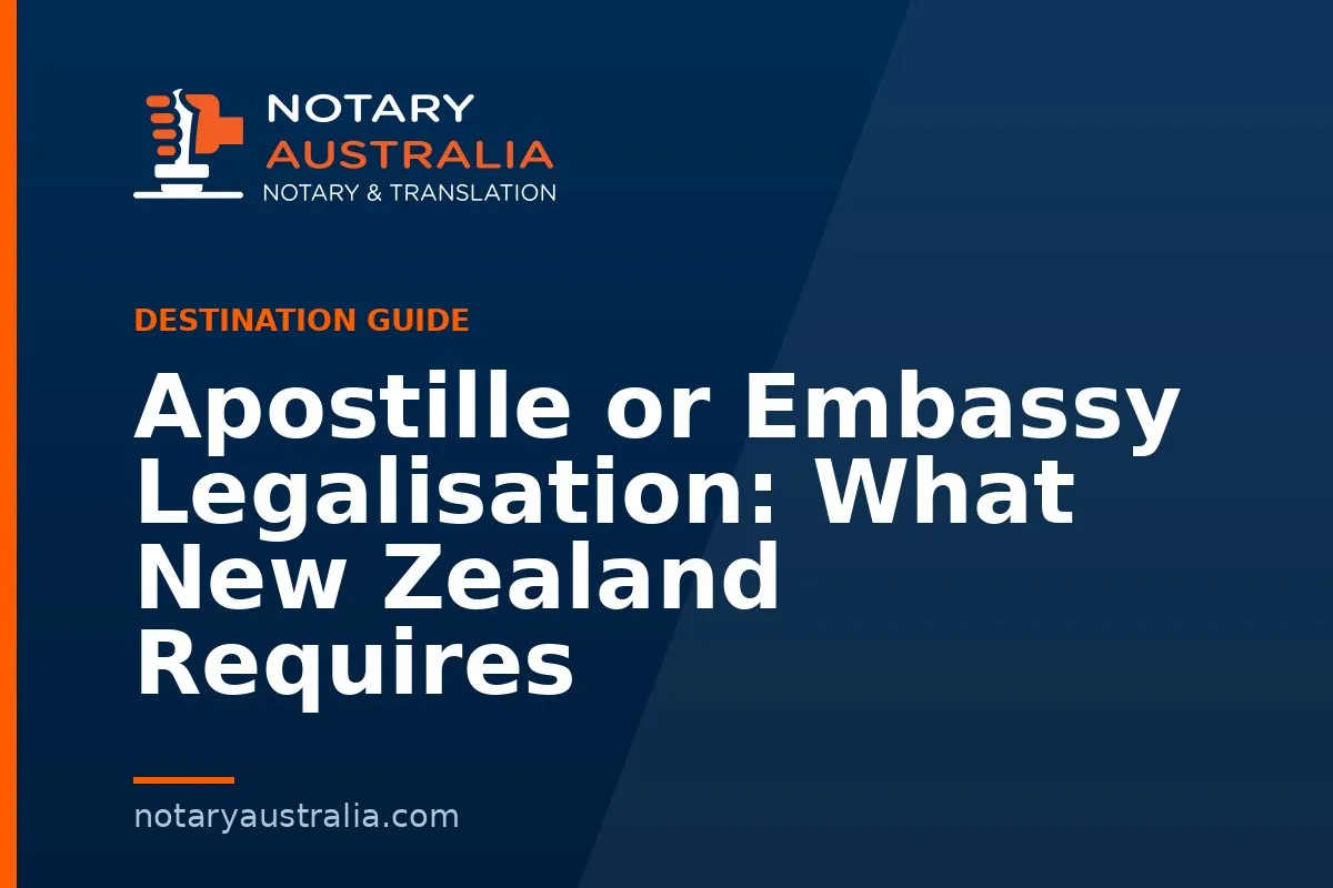 Apostille or Embassy Legalisation: What New Zealand Requires