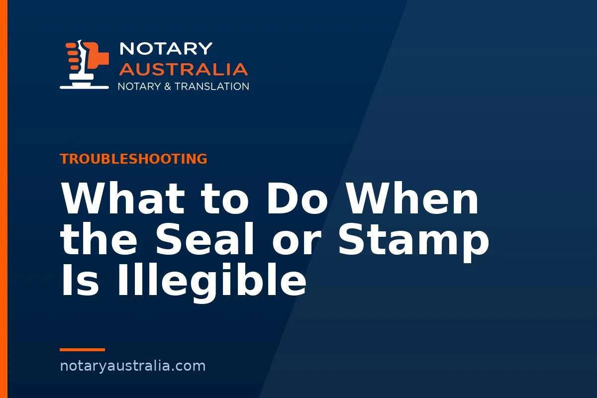 What to Do When the Seal or Stamp Is Illegible
