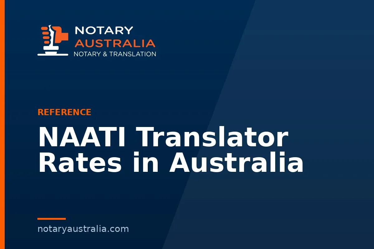 NAATI Translator Rates in Australia