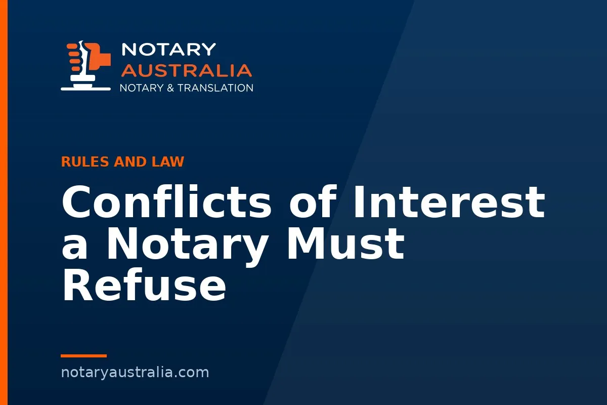Conflicts of Interest a Notary Must Refuse