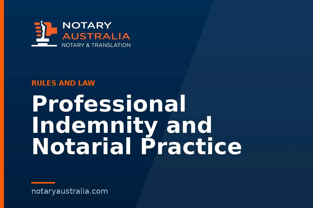 Professional Indemnity and Notarial Practice