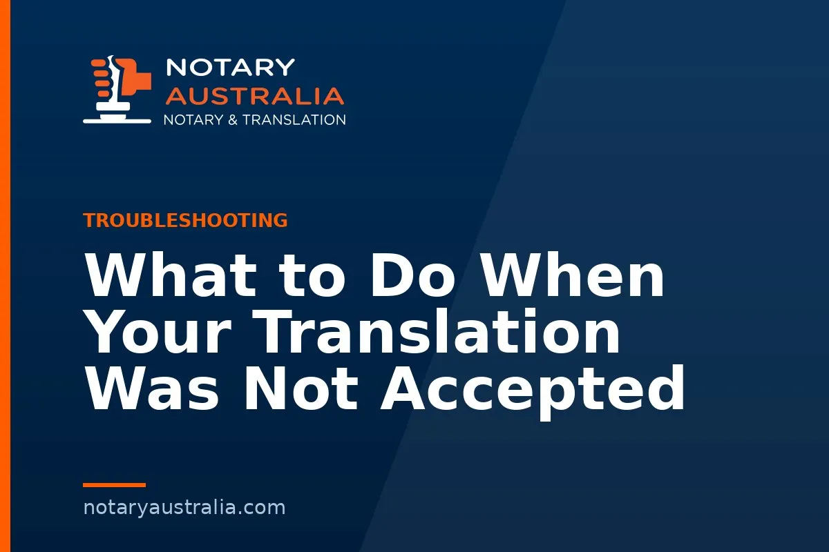 What to Do When Your Translation Was Not Accepted