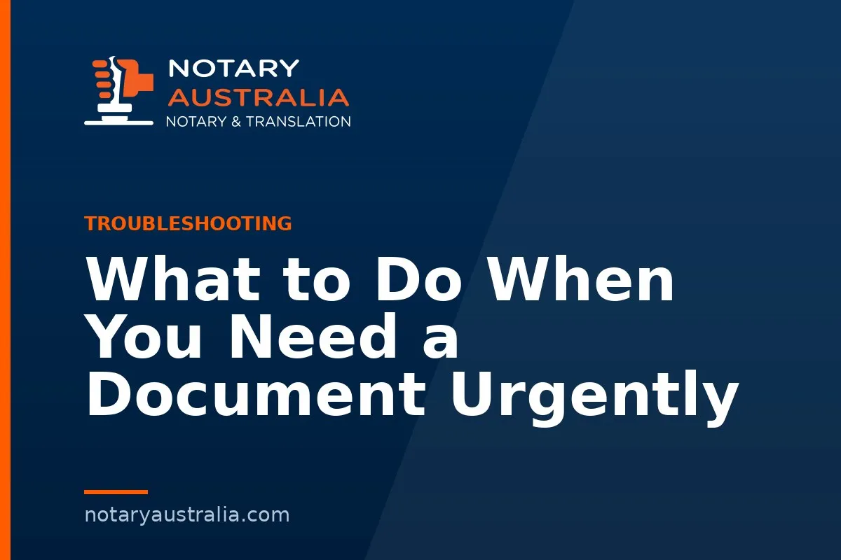 What to Do When You Need a Document Urgently