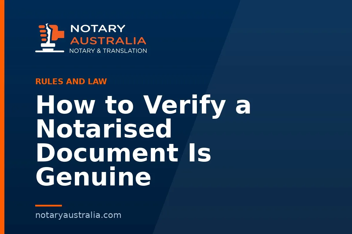 How to Verify a Notarised Document Is Genuine